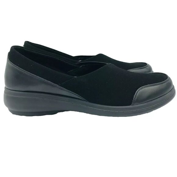 Easy Street Womens Shoes Size 11 M Black Comfort Wave Slip-On Shoe Sneakers - Picture 1 of 11